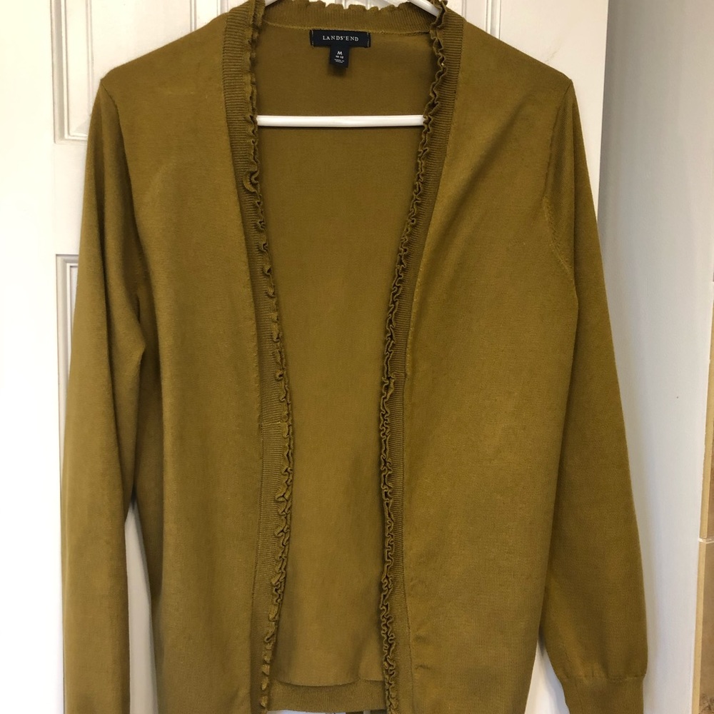 Lands End Open Front Cardigan